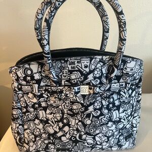 Save My Bag Iconic Black and White Brand New Handbag-Made in Italy